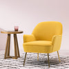 Velvet Fabric Accent Chair Armchair Lounge Sofa Living Bedroom Chair Metal Legs