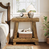 Tribesigns End Table, Wood Side Table with 2-Tier Storage Shelf for Living Room