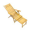 Folding Sun Lounger Garden Bamboo Chair Bed Outdoor Patio Recliner Headrest NEW