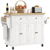 Rolling Kitchen Island Cart Trolley Unit Countertop Storage Cabinet Drawers Rack