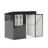 8.5x5.5 7.3x4FT Metal Garden Shed Outdoor Storage Tool Sloped Roof Box W/ Window