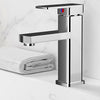 Tap Tall Basin Sink Mixer Tap Faucets Waterfall Chrome Cloakroom Square Bathroom