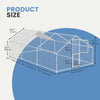 Walk-in Chicken Run 3x6x2m, Galvanised Coop Cage with Roof Cover & Lock