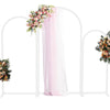 1.5M/1.8M/2M Wedding Arch Backdrop Stand Set of 3 White Metal Arched Frame Decor