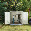 6.4 x 6.7ft Garden Waterproof Anti-UV Storage Pent Bike Shed Steel Lockable Door