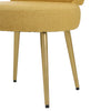 Yellow Fashion Vanity Stool Metal Frame Low Backrest Dressing Makeup Chair Seat