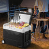 Portable Compressor Fridge Wheeled Camping Camper Van Freezer Picnic Food Warmer