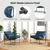2Pcs Outdoor Modern Ergonomic Lounge Chair Sling Accent Chair Home Leisure Chair