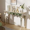 Attracting Rectangular Mirrored Console Table w/Lantern-shape Design for Hallway