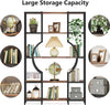 Tribesigns 5-Tier Bookshelf with 12 Shelves, Vintage Wooden and Metal Frame Unit