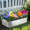 3x Heavy Planter Boxes Stainless Steel Flower Raised Bed for Garden Patio