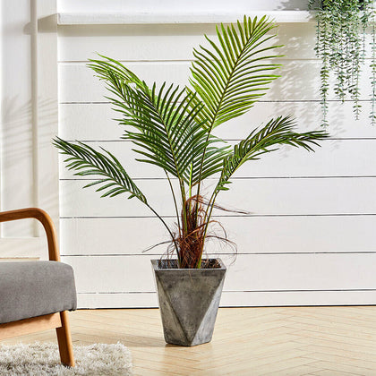 115cm Large Artificial Palm Tree Fake Potted Plant Home Office In/Outdoor Decor