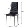 Metal Frame Dining Chair Set of 2 4 6 PU Leather Chairs Kitchen Dinner Seat New