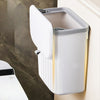 Kitchen Rubbish Bin Waste Recycling Baskets Handy Dustbin Lidded Bathroom Slim