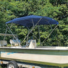 Heavy Duty Boat Bimini Top Canopy 900D Polyester Sunshade Shelter Steel Frame UK