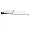 Manual Retractable Awning with LED 400x300 cm Cream