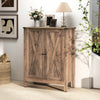 Freestanding Wooden Shoe Rack with Adjustable Shelves-Old Oak