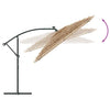 Garden Parasol with LEDs and Steel Brown 246x246x230 Z1O4