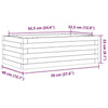 Garden Planter Wax Brown 70x40x23 Solid Wood Pine J4W7