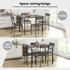 Rectangular Dining Furniture Set for 4 People Kitchen Table with 4 Chairs-Grey