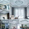 20-100cm Flush Mount Modern Square Ceiling Chandelier Crystal Light Lamp Pendant