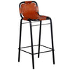 2x Bar Stools Genuine Leather Kitchen Counter Seat Chair Furniture