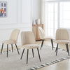 Set of 2,4,6 Velvet Suede Dining Chairs Upholstered seat Ergnomic with Metal Leg
