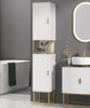 Tall Bathroom Cabinet Slim High Cupboard Storage Unit Shelving Narrow Tallboy