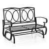 2 Seats Outdoor Swing Glider Chair Patio Loveseat Glider Rocking Bench w/Cushion