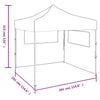Lechnical Gazebo Protective Cover, Gazebo,Foldable Tent with 2 Walls 3x3 m C0K5