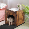 Retro Hidden Cat Litter Box Wooden Cabinet Furniture Indoor Cat House Nightstand