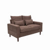 2 Seater faux leather/Linen Fabric Love Seat Sofa Armchair with Footstool Couch