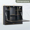 Wall-mounted Computer Desk Space Saving Floating Writing Desk Laptop Workstation