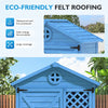GARDEN SHED WOODEN OUTDOOR TOOL STORAGE SHED,COMPACT UTILITY SENTRY UNIT BLUE