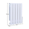 Electric Wall Mounted Oil Filled Radiator Home Space Heater Thermostatic Timer