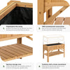 Raised Plant Bed Shelf Garden Wooden Box Flowers Herbs Vegetables Outdoor Patio