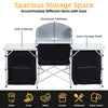 Folding Aluminium Camping Table Kitchen Unit Storage Outdoor Cooking Station UK