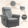 3D Kneading Massage Recliner Electric Reclining Chair with Footrest Remote Grey