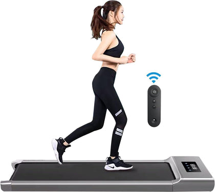 1-12Km/h Grey Treadmill Fitness Running Walking Machine Under Desk Home Office