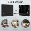 Wall-mounted Desk Home Office Floating Computer Workstation with Shelves