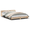 Bed Frame with Headboard 135x190 Double Solid Wood Pine F6U7