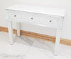 Dressing Table Entrance WHITE GLASS Table Mirrored Vanity Table Console Desk UK