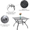 Garden Dining Set Outdoor Furniture Stackable Chair Table With Umbrella Hole