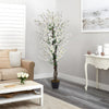 White Wintersweet Large Fake Indoor Tree Home House Plant 150cm Tall in Pot