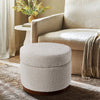 Ottoman Storage Stool Boucle Fabric Coffee Table Vanity Pouffe Chair Footstool
