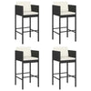 Bulliing Dining Set Bistro Furniture,for Balcony Terrace Poolside,5 Piece N4G8