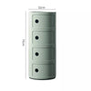 Round ABS Cylinder Cabinet Cupboard Drawer Storage Unit Bathroom Bedroom Stand