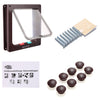 Lockable Pet Door 4Way Locking Small Medium Large Dog Cat Flap White/Brown Frame