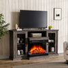 Electric Fireplace Set w/ TV Stand Fire Log Stove Unit Cabinet 3 Color LED Flame