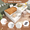 Single Bed 3ft Solid Wood Kids Bed with Desk and Drawers Bed Frame with Storage
